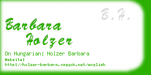 barbara holzer business card